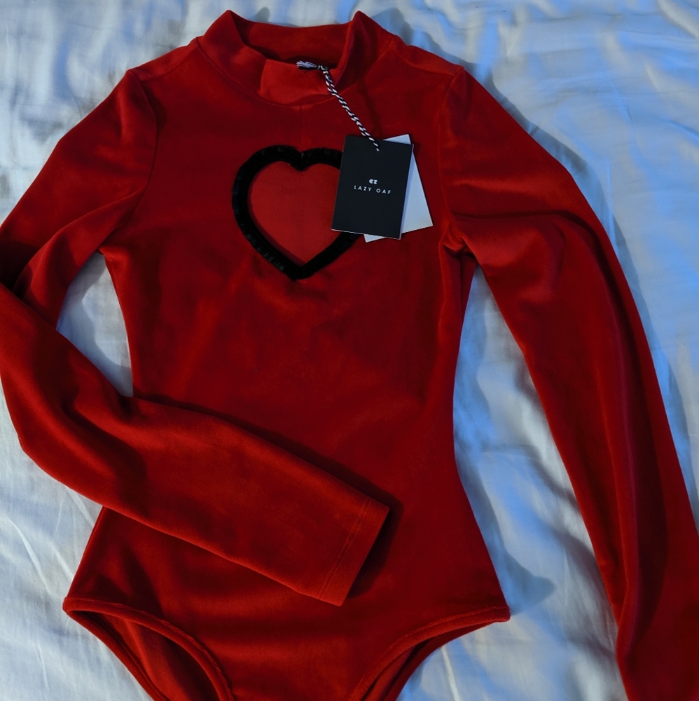 Lazy Oaf Velvet Heart Bodysuit